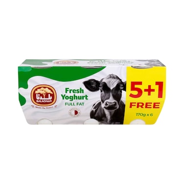 Baladna Fresh Yoghurt Full Fat Pack 170g&times;6