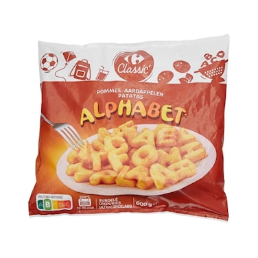 Carrefour Frozen Alphabet French Fries 600g