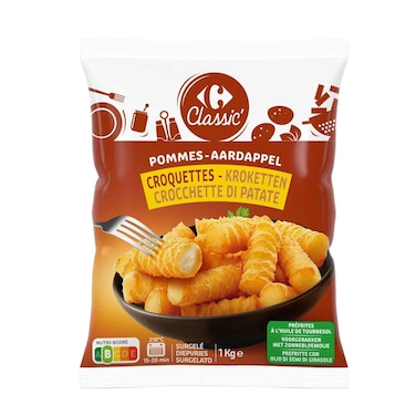 Carrefour Frozen Croquettes Patatoes Fries 1kg