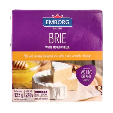 Emborg Brie White Mould Cheese 125g