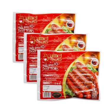 Gourmet Frozen Beef Franks 340gx3 Pieces