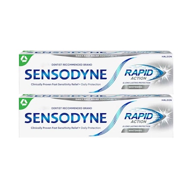 Sensodyne Toothpaste Rapid Action &amp; Long Lasting Protection 75grx2's
