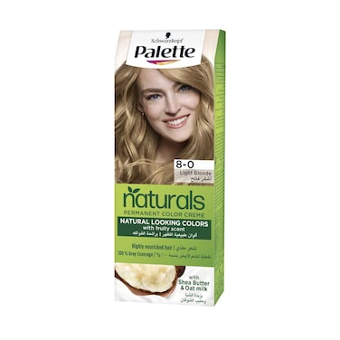 Schwarzkopf Palette Naturals Hair Color Cream 8-0 Light Blonde