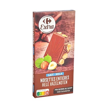 Carrefour Milk Chocolate With Hazelnut 200g