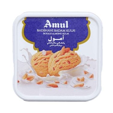 Amul Bashahi Badam Kulfi Ice Cream, Royale Almond Kulfi 700g
