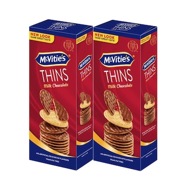 Mcvitie's Digestive Thins Milk Chocolate Biscuits 150gx2 Pieces