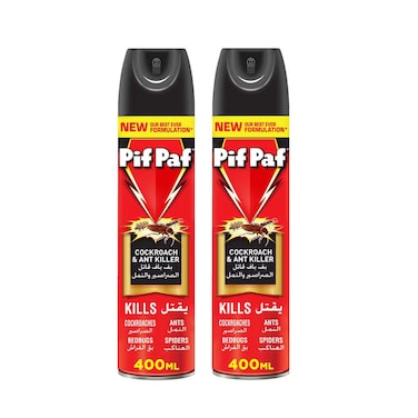 Pif Paf Cockroach &amp; Ant Killer Spray 400ml x2 pieces