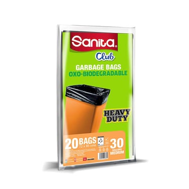 سانيتا كلوب أكياس نفايات 30 جالون 20 حبة