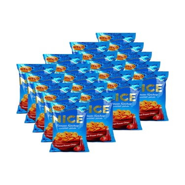 Kitco Nice Potato Chips Tomato Ketchup 16g x Pack of 20