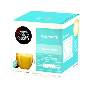 نسكافيه دولتشي غوستو فلات بيضاء 16 كبسوله