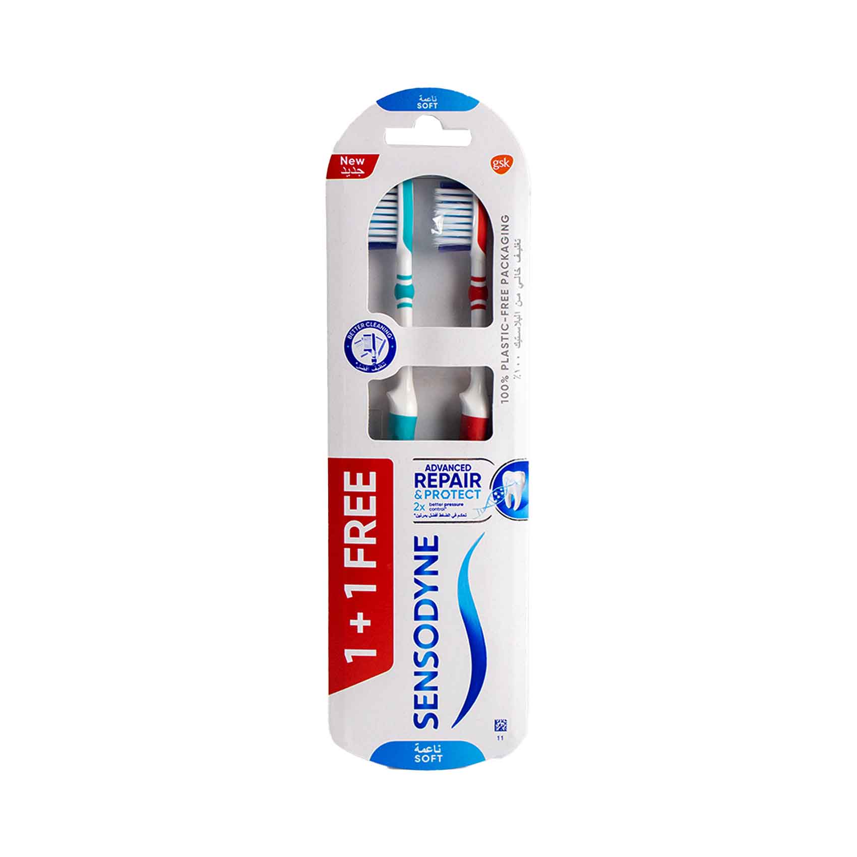 Sensodyne Protect & Repair Soft Toothbrush 1+1