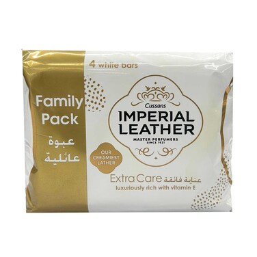 صابون كاسونز إمبريال ليذر إكسترا كير أبيض 175 جم × 4 قطع