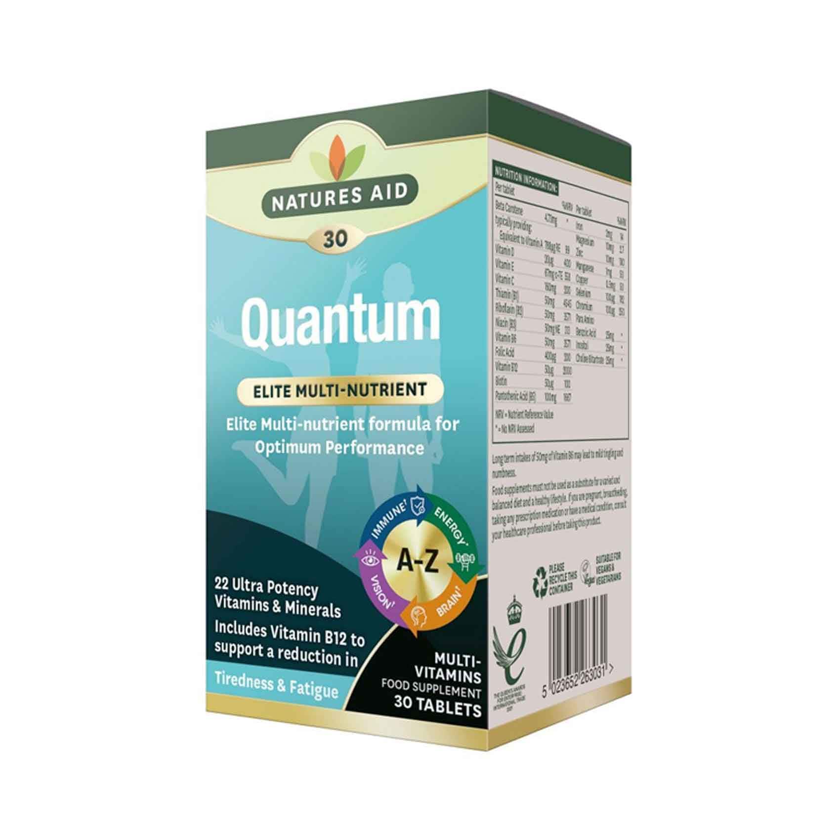 Natures Aid Quantum Optimum Performance Multivitamin & Minerals 30's