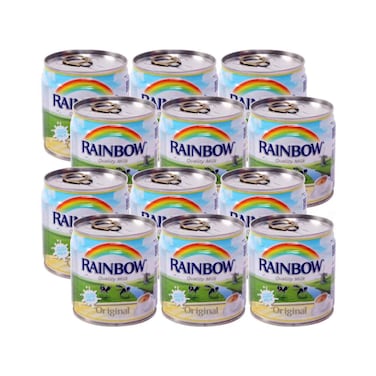 Rainbow Evaporated Milk Original 170g&times;12