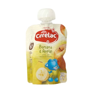 Nestle Cerelac Banana & Apple Puree Pouch 6 Months 90g