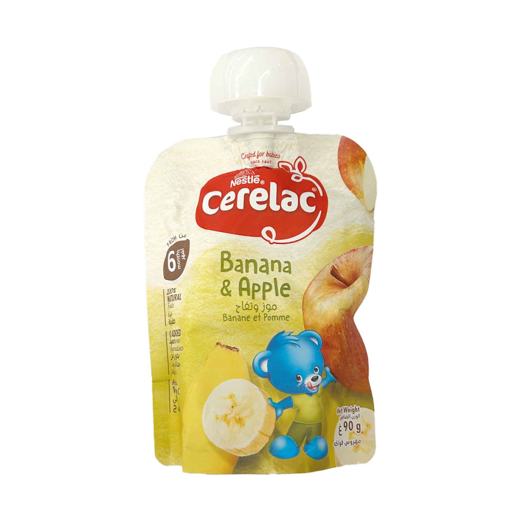 Nestle Cerelac Banana & Apple Puree Pouch 6 Months 90g