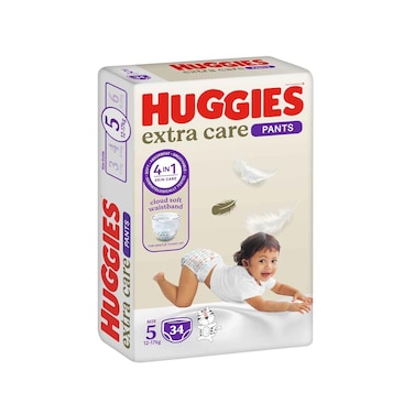 Huggies Extra Care Pants Size 5 For 12 to 17kg 34 Pieces
