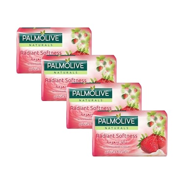 Palmolive Naturals Radiant Softness Soap Strawberry and Yoghurt 90g&times;4