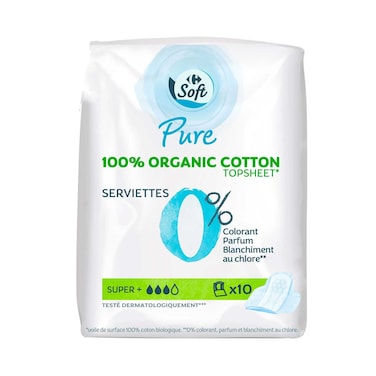 كارفور مناديل صحية إكوبلانيت 10 قطع