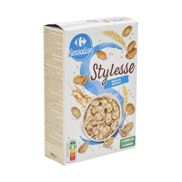 Carrefour Wheat &amp; Barley Rice Petal Cereals 500g