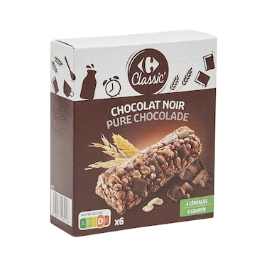 كارفور شوكو لوح حبوب 126 جرام × 6 قطع