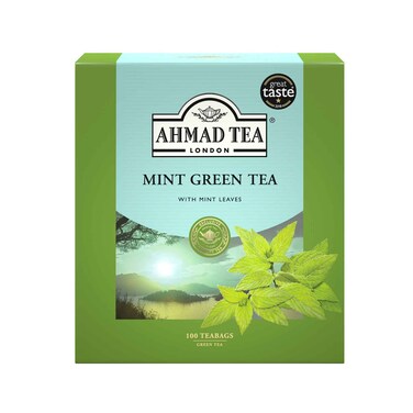 Ahmad Tea London Mint Green Tea With Mint Leaves 100 Tea Bags