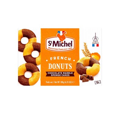 St. Michel French Donuts Chocolate Marble Sponge Cakes 180g