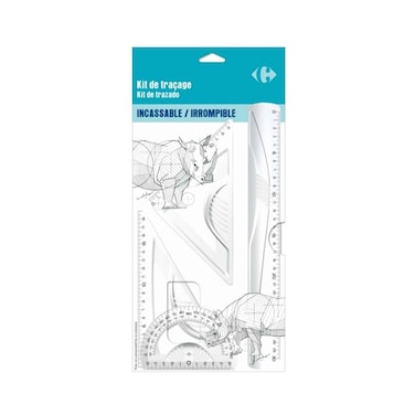 Carrefour Geo 4 Ruler Set