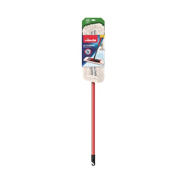 Vileda Active Max Classic Flat Floor Mop Set With Stick Microfibre Trapezoidal Shape