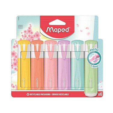 Maped Pastel Highlighter 1-5 mm 6 Pieces