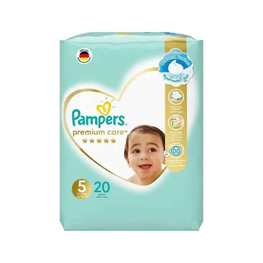 حفاضات بامبرز بريميوم مقاس 5 ، 20 حبة