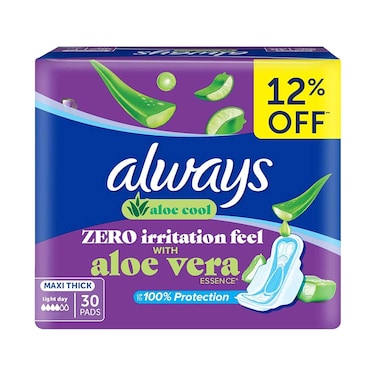 Always Maxi Thick With Aloe Vera 30 Pads