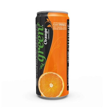 Green Orange Carbonated Drink Can 330ml