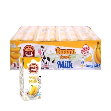 Baladna Long Life Milk Full Fat Banana Flavored 200mlx24's