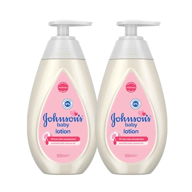 Johnson's Baby Lotion Enriched With Coconut Oil 500mlx2 Pieces