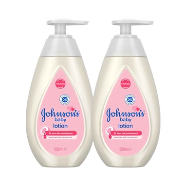 Johnson's Baby Lotion Enriched With Coconut Oil 500mlx2 Pieces