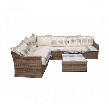 جراندالا طقم أريكة زاوية 7 مقاعد (رسوم تركيب إضافية)