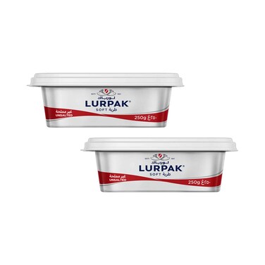 Lurpak Spreadable Butter Unsalted 250gx2's