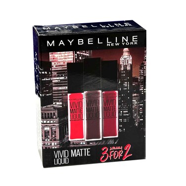 Maybelline New York Vivid Matte Liquid Lipstick Assorted 3 Pieces