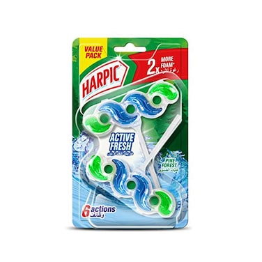 منظف المرحاض هاربيك أكتيف فريش ووتر، برائحة غابة الصنوبر، 35 جم × 2