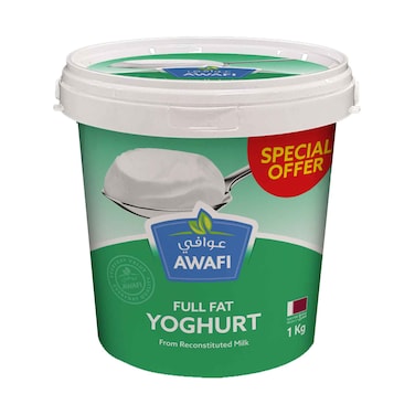 عوافي 1كغ زبادي  كامل الدسم