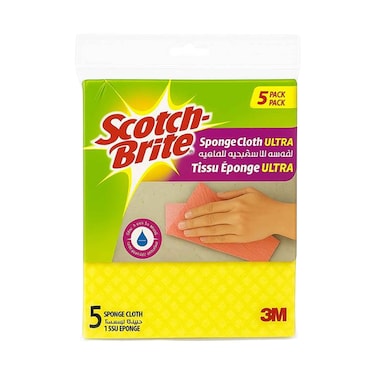 Scoth Brite Sponge 3m Ultra Cloth 5's