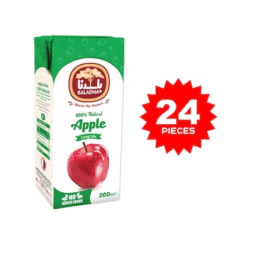 Baladna Long Life Apple Juice 200mlx24's