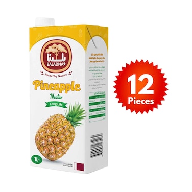 Baladna Long Life Pineapple Juice 1Lx12's