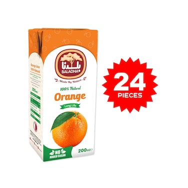Baladna Long Life Orange Juice 200mlx24's