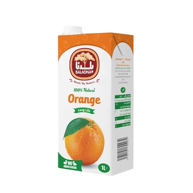 بلدنا 1لتر عصير برتقال طويل الأجل
