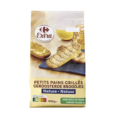 Carrefour Toast Petits Pains Grilles Au Froment 400g