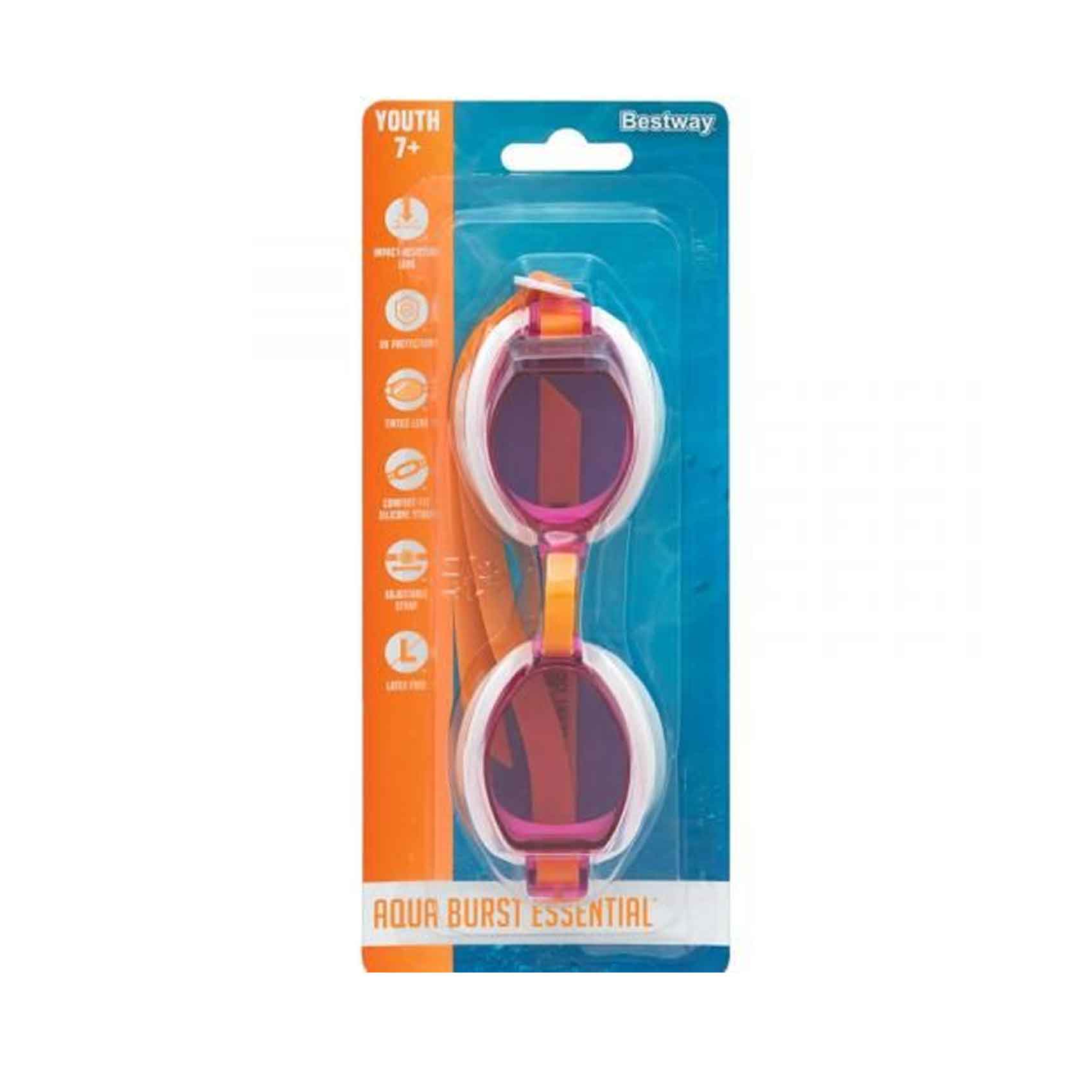 Bestway Aqua Burst Essential Swimming Goggles For Youth 7+ #21048 Assorted