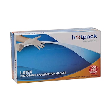 Hotpack Latex Disposable Gloves Large