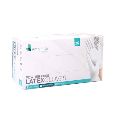 Europharma Latex Gloves Large Size, Powder Free 100 Pieces
